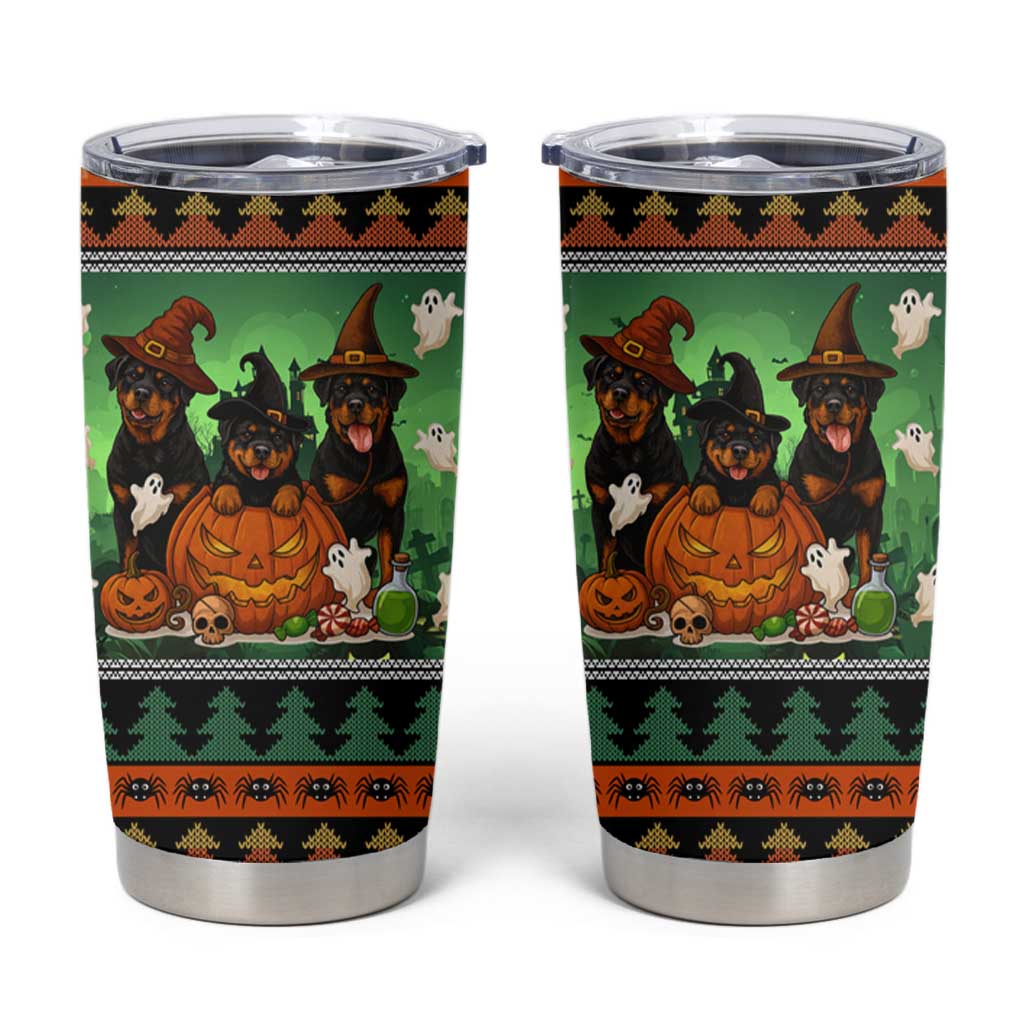 Rottweiler Christmas Tumbler Cup Xmas Holiday Patterns - Wonder Print Shop