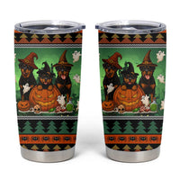 Rottweiler Christmas Tumbler Cup Xmas Holiday Patterns - Wonder Print Shop