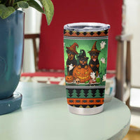 Rottweiler Christmas Tumbler Cup Xmas Holiday Patterns - Wonder Print Shop