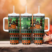 Rottweiler Christmas Tumbler With Handle Xmas Holiday Patterns - Wonder Print Shop