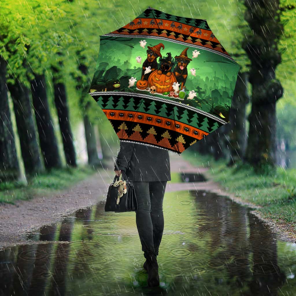 Rottweiler Christmas Umbrella Xmas Holiday Patterns - Wonder Print Shop