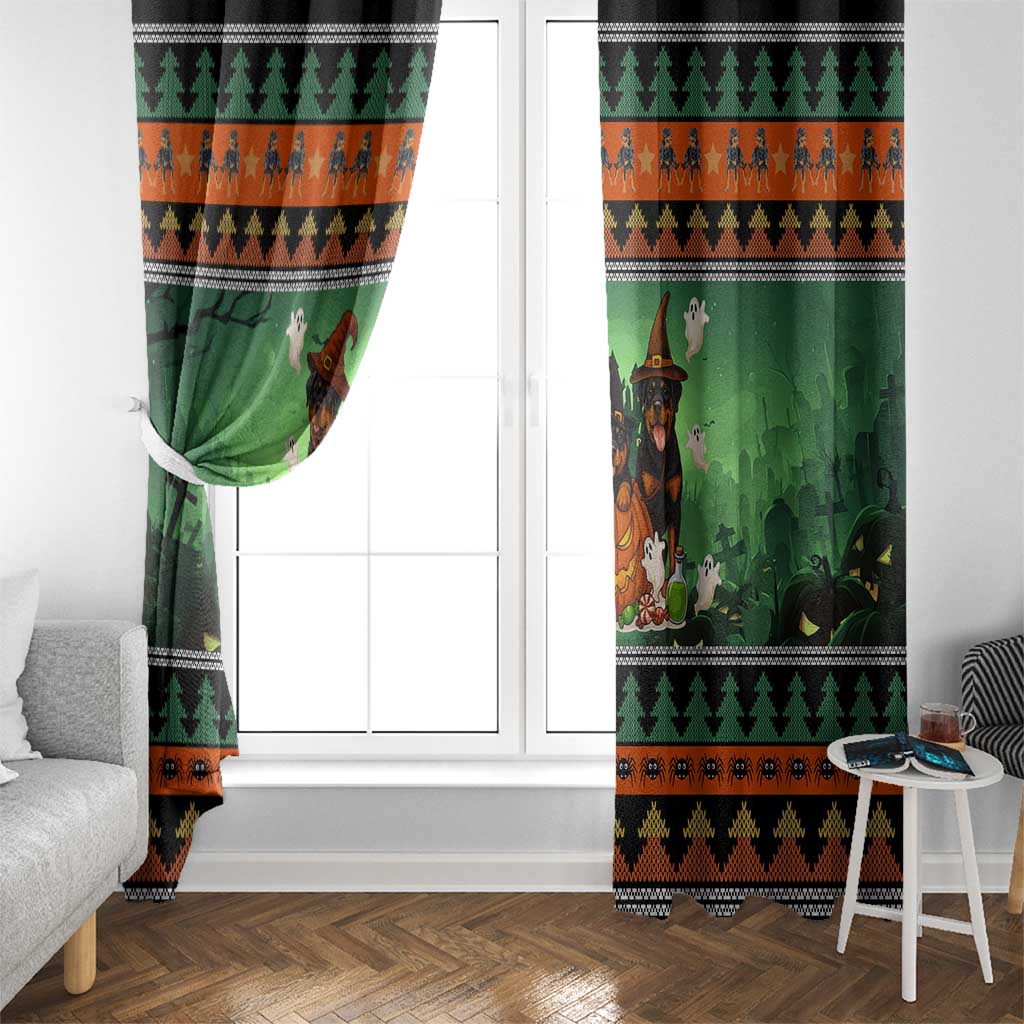 Rottweiler Christmas Window Curtain Xmas Holiday Patterns - Wonder Print Shop