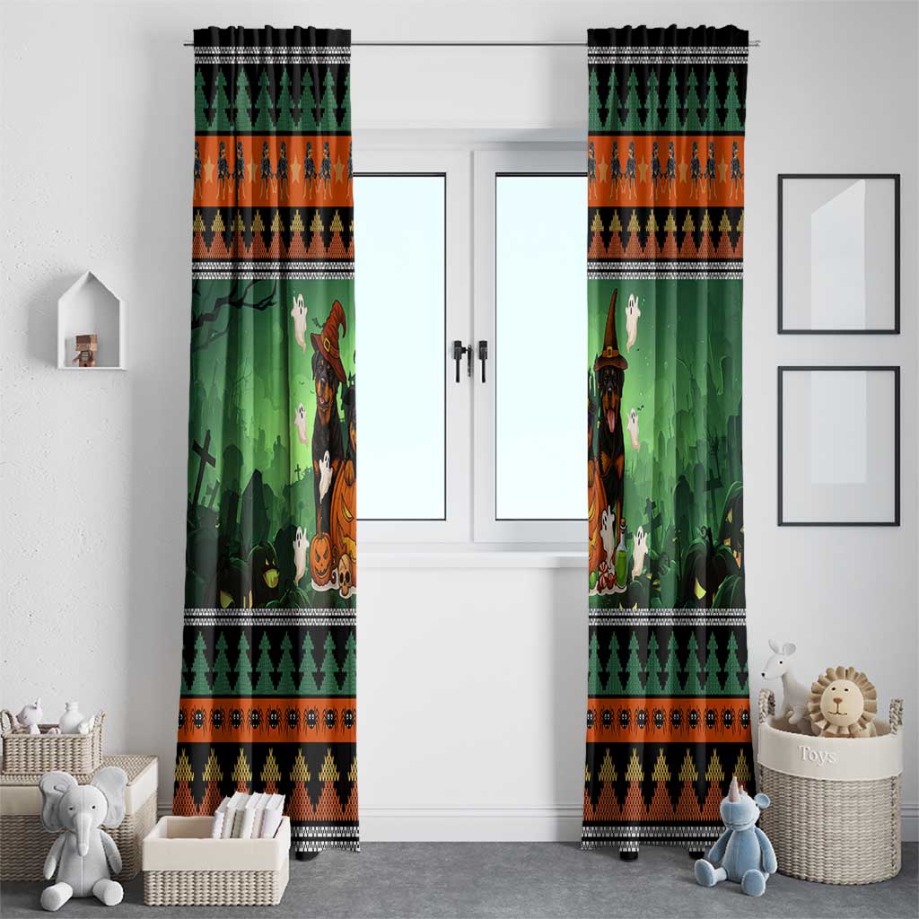 Rottweiler Christmas Window Curtain Xmas Holiday Patterns - Wonder Print Shop