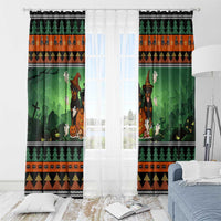 Rottweiler Christmas Window Curtain Xmas Holiday Patterns - Wonder Print Shop
