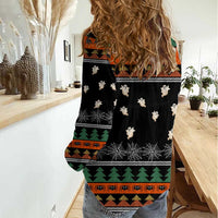 Rottweiler Christmas Women Casual Shirt Xmas Holiday Patterns - Wonder Print Shop