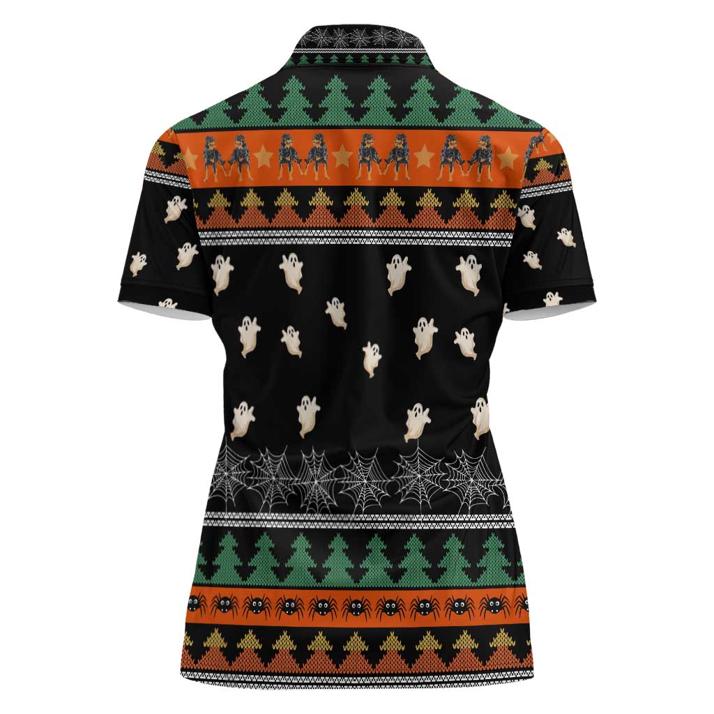 Rottweiler Christmas Women Polo Shirt Xmas Holiday Patterns - Wonder Print Shop