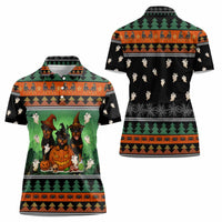 Rottweiler Christmas Women Polo Shirt Xmas Holiday Patterns - Wonder Print Shop