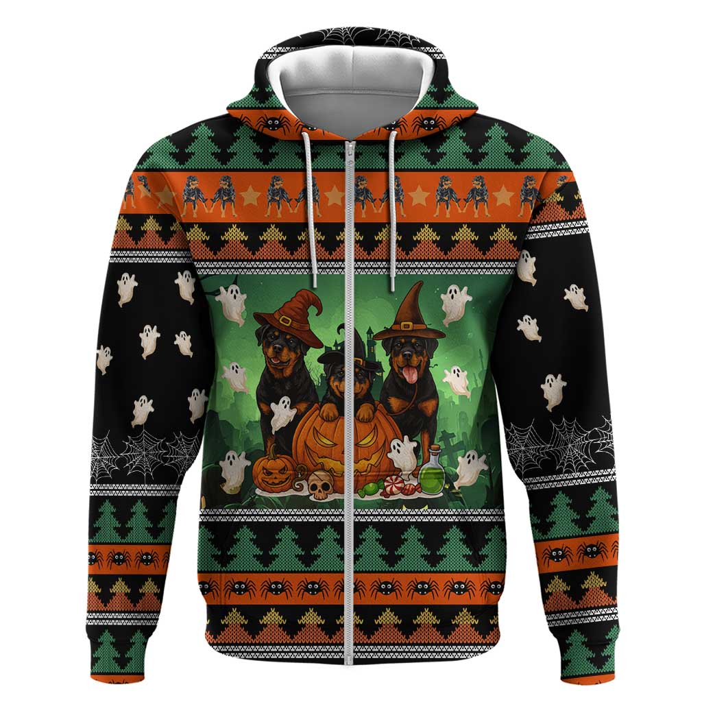 Rottweiler Christmas Zip Hoodie Xmas Holiday Patterns - Wonder Print Shop