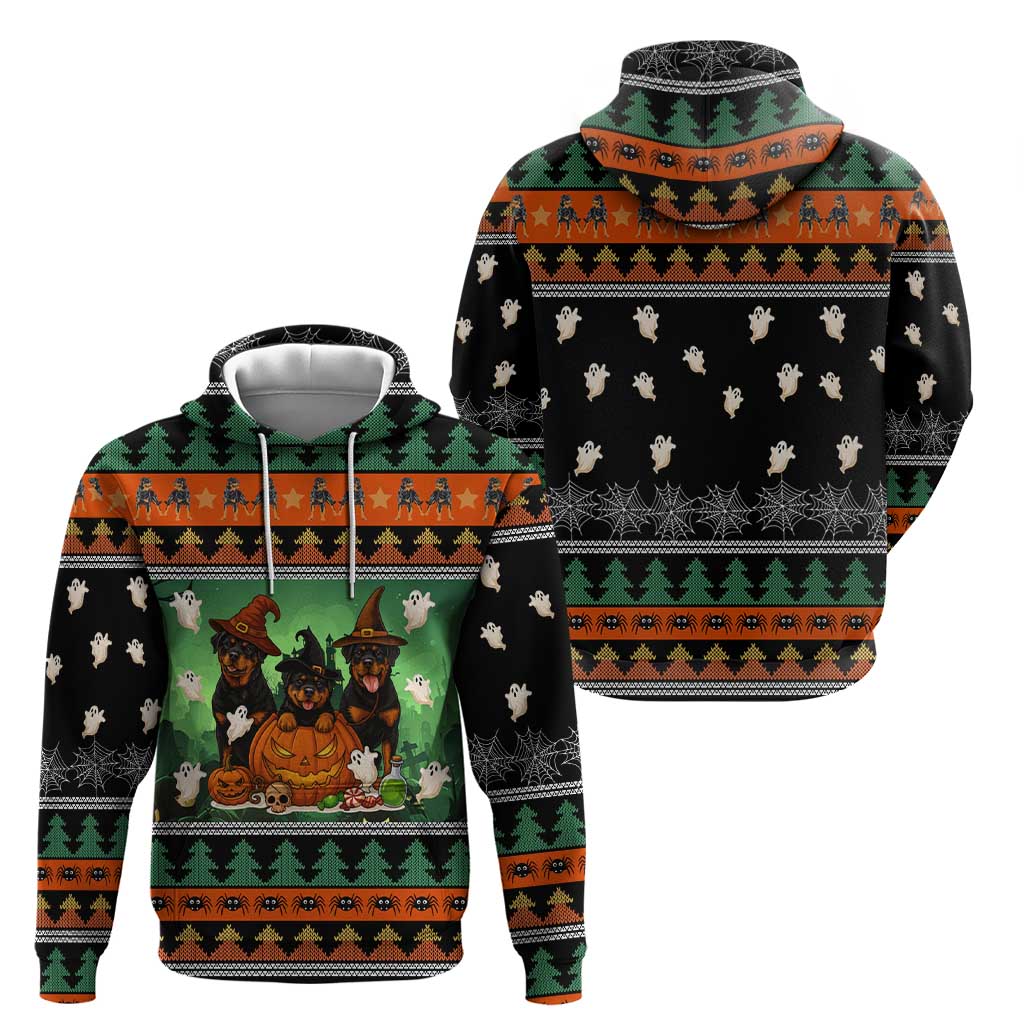 Rottweiler Christmas Zip Hoodie Xmas Holiday Patterns - Wonder Print Shop