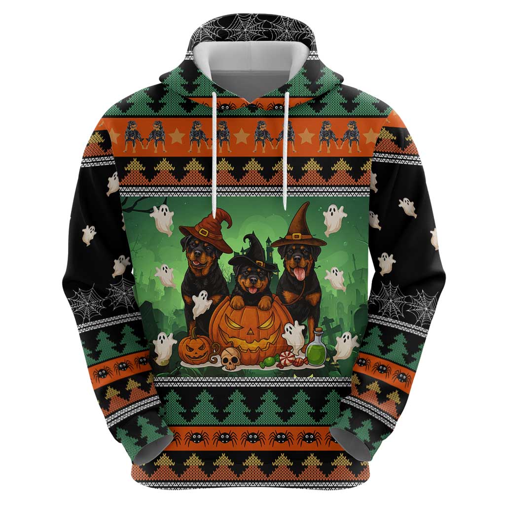 Rottweiler Christmas Zip Hoodie Xmas Holiday Patterns - Wonder Print Shop