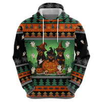 Rottweiler Christmas Zip Hoodie Xmas Holiday Patterns - Wonder Print Shop