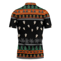 Rottweiler Christmas Zipper Polo Shirt Xmas Holiday Patterns - Wonder Print Shop