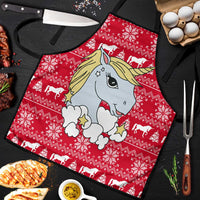 Lovely Unicorn Christmas Apron Xmas Holiday Patterns - Wonder Print Shop
