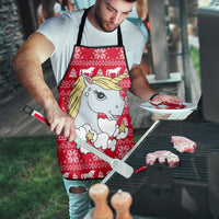 Lovely Unicorn Christmas Apron Xmas Holiday Patterns - Wonder Print Shop