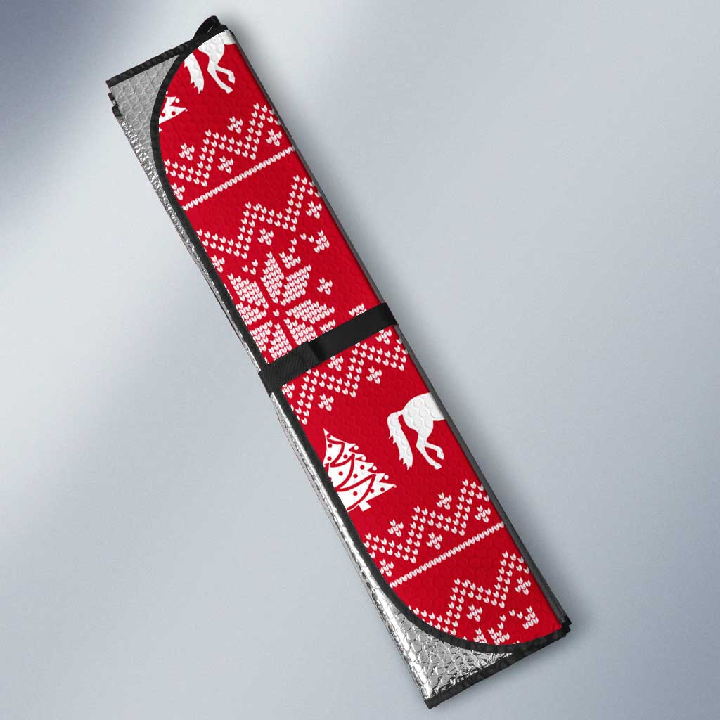 Lovely Unicorn Christmas Auto Sun Shade Xmas Holiday Patterns - Wonder Print Shop