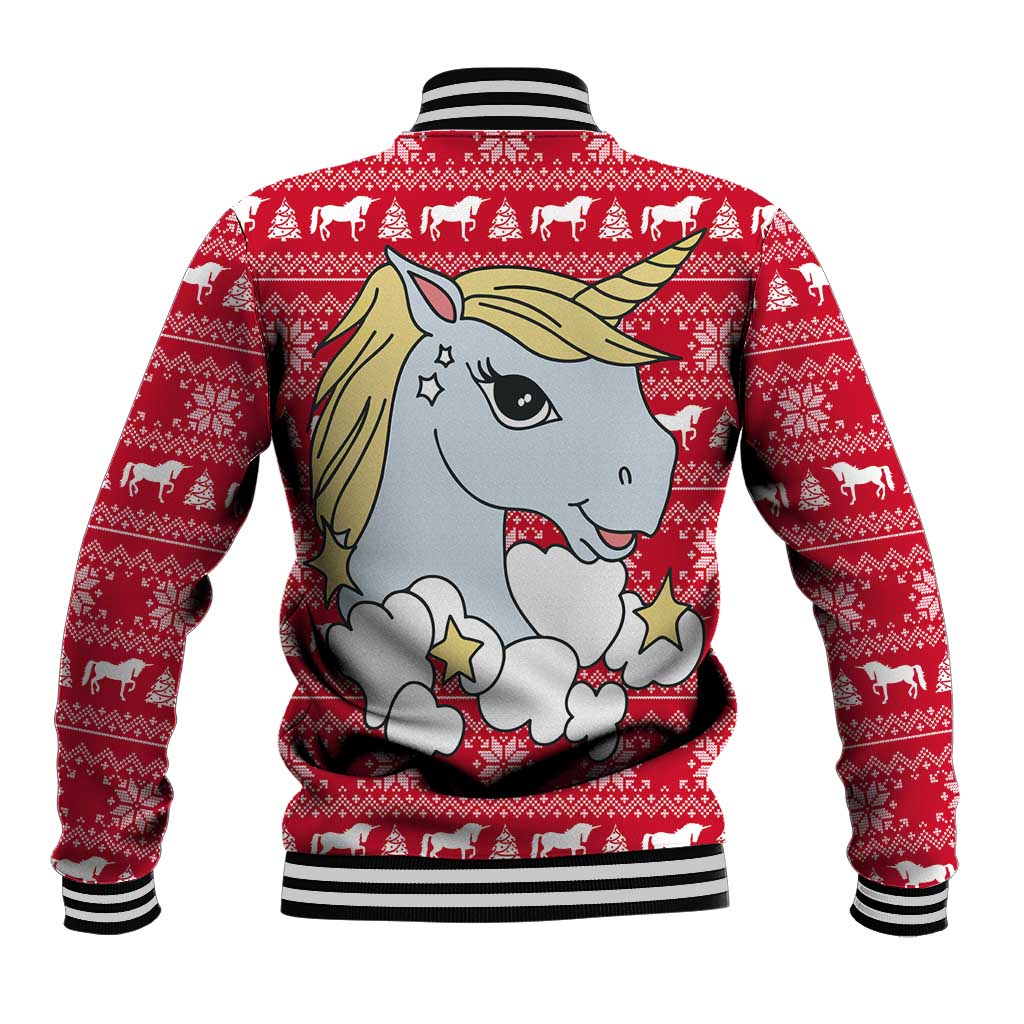 Lovely Unicorn Christmas Baseball Jacket Xmas Holiday Patterns - Wonder Print Shop