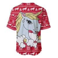 Lovely Unicorn Christmas Baseball Jersey Xmas Holiday Patterns - Wonder Print Shop