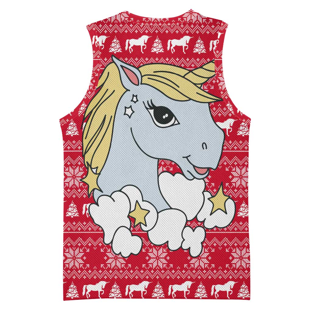 Lovely Unicorn Christmas Basketball Jersey Xmas Holiday Patterns - Wonder Print Shop