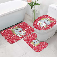 Lovely Unicorn Christmas Bathroom Set Xmas Holiday Patterns - Wonder Print Shop