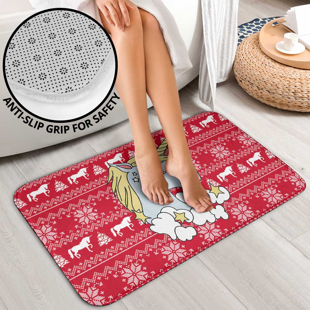 Lovely Unicorn Christmas Bathroom Set Xmas Holiday Patterns - Wonder Print Shop