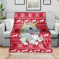 Lovely Unicorn Christmas Blanket Xmas Holiday Patterns - Wonder Print Shop