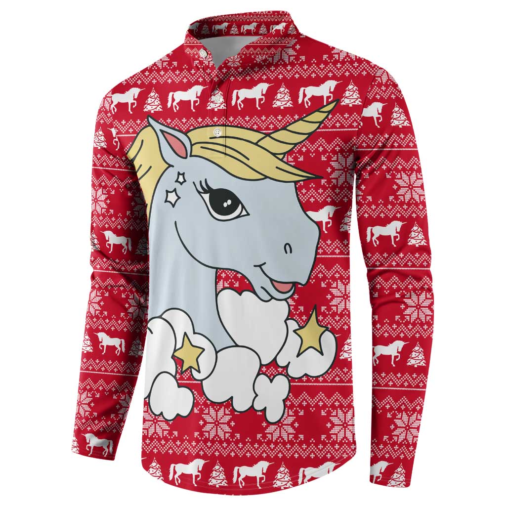 Lovely Unicorn Christmas Button Sweatshirt Xmas Holiday Patterns - Wonder Print Shop