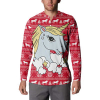 Lovely Unicorn Christmas Button Sweatshirt Xmas Holiday Patterns - Wonder Print Shop