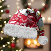 Lovely Unicorn Christmas Santa Hat Xmas Holiday Patterns - Wonder Print Shop