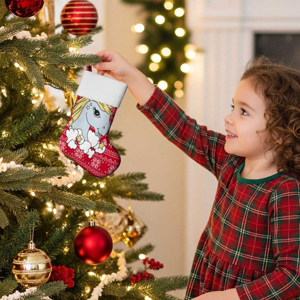 Lovely Unicorn Christmas Stocking Xmas Holiday Patterns - Wonder Print Shop