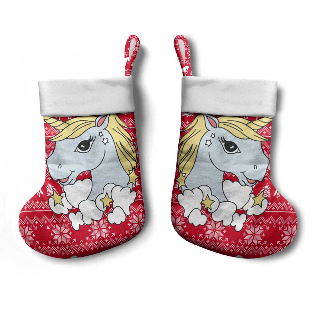 Lovely Unicorn Christmas Stocking Xmas Holiday Patterns - Wonder Print Shop