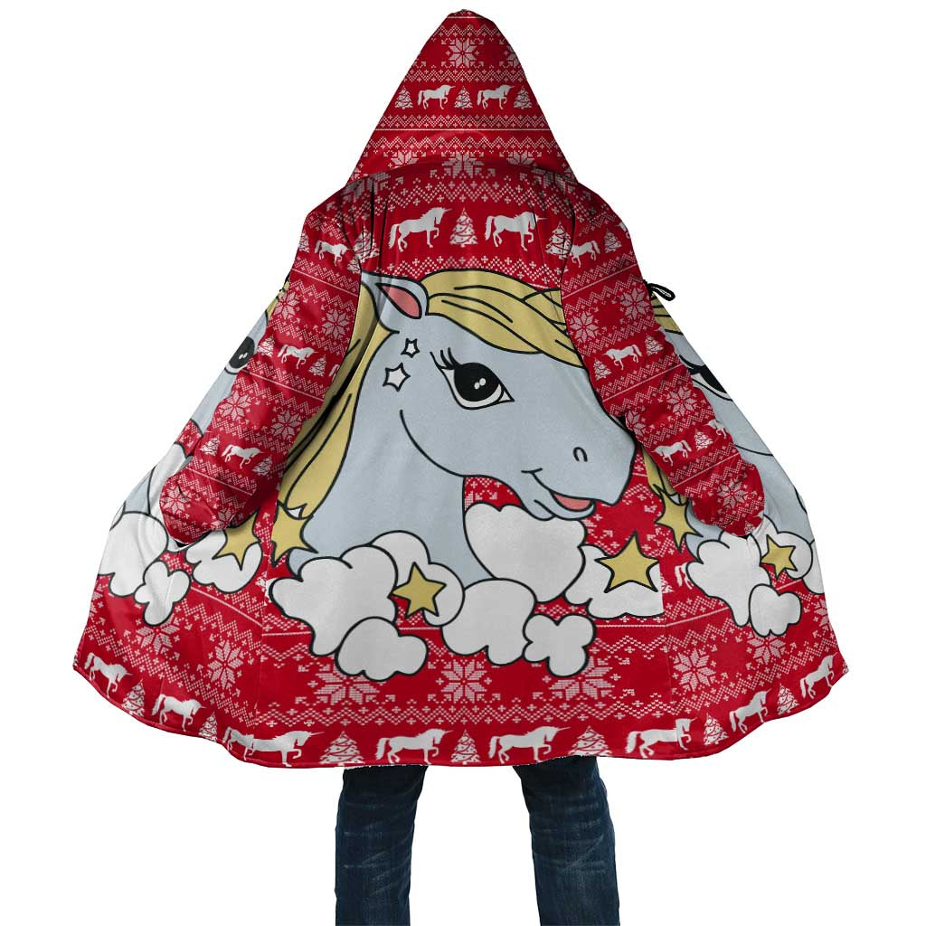 Lovely Unicorn Christmas Cloak Xmas Holiday Patterns - Wonder Print Shop