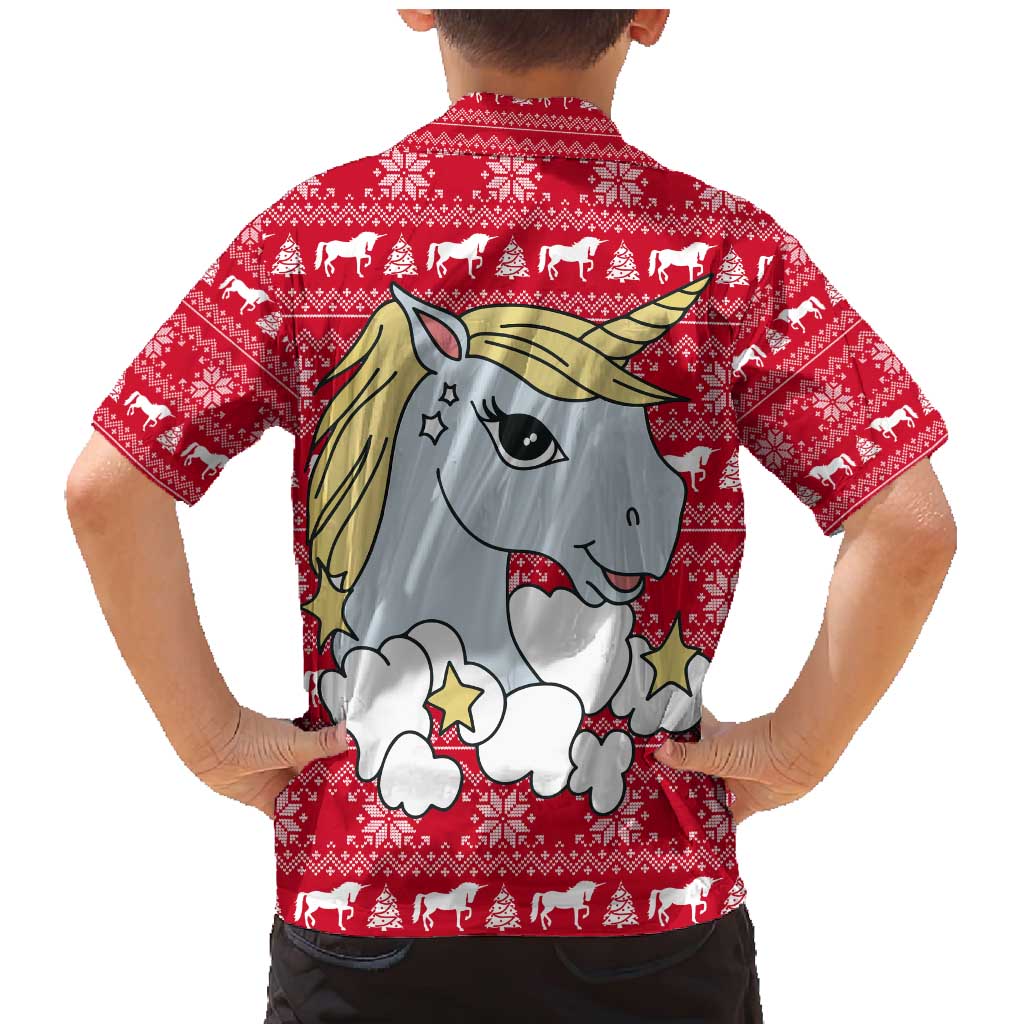 Lovely Unicorn Christmas Family Matching Mermaid Dress and Hawaiian Shirt Xmas Holiday Patterns - Wonder Print Shop