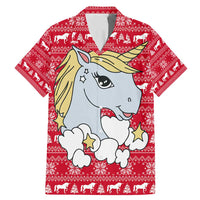 Lovely Unicorn Christmas Family Matching Mermaid Dress and Hawaiian Shirt Xmas Holiday Patterns - Wonder Print Shop