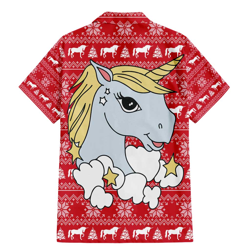 Lovely Unicorn Christmas Family Matching Mermaid Dress and Hawaiian Shirt Xmas Holiday Patterns - Wonder Print Shop