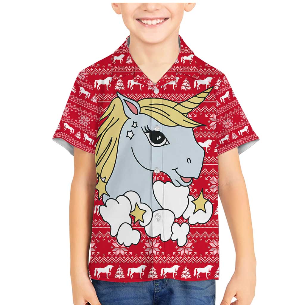 Lovely Unicorn Christmas Family Matching Mermaid Dress and Hawaiian Shirt Xmas Holiday Patterns - Wonder Print Shop