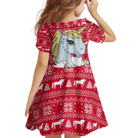 Lovely Unicorn Christmas Family Matching Off Shoulder Maxi Dress and Hawaiian Shirt Xmas Holiday Patterns - Wonder Print Shop