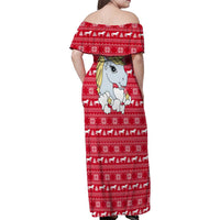 Lovely Unicorn Christmas Family Matching Off Shoulder Maxi Dress and Hawaiian Shirt Xmas Holiday Patterns - Wonder Print Shop