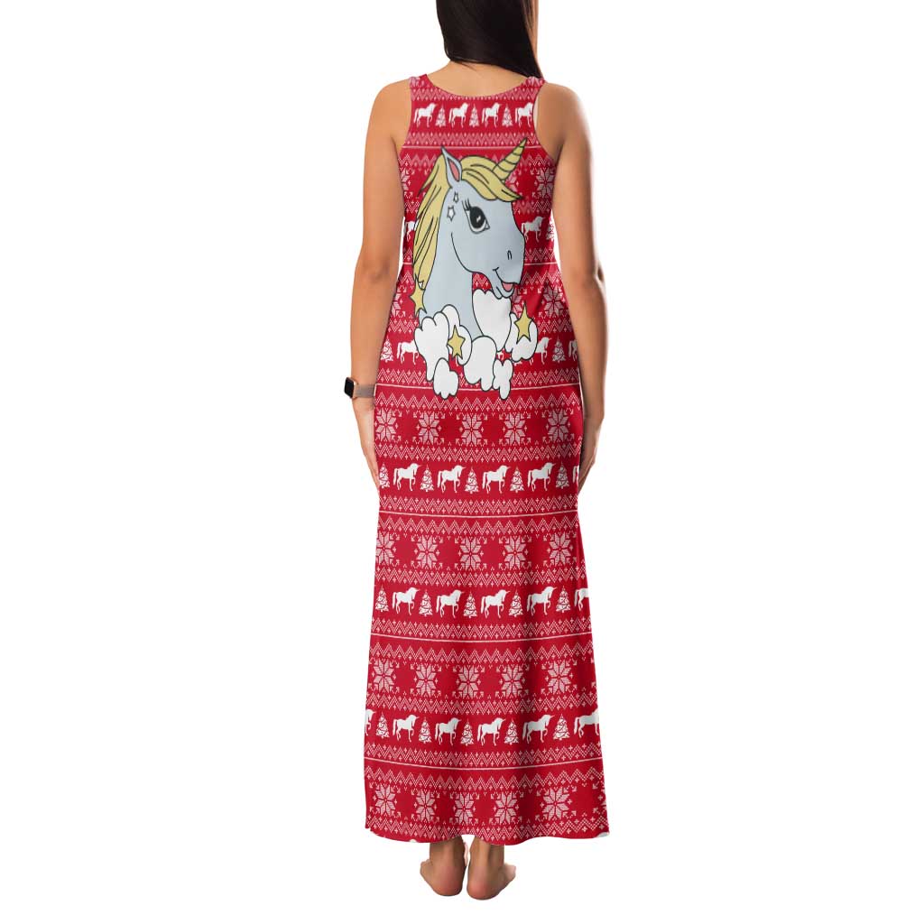 Lovely Unicorn Christmas Family Matching Tank Maxi Dress and Hawaiian Shirt Xmas Holiday Patterns - Wonder Print Shop