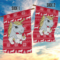 Lovely Unicorn Christmas Garden Flag Xmas Holiday Patterns - Wonder Print Shop