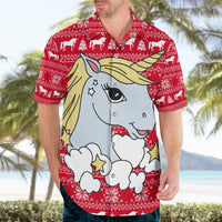 Lovely Unicorn Christmas Hawaiian Shirt Xmas Holiday Patterns - Wonder Print Shop