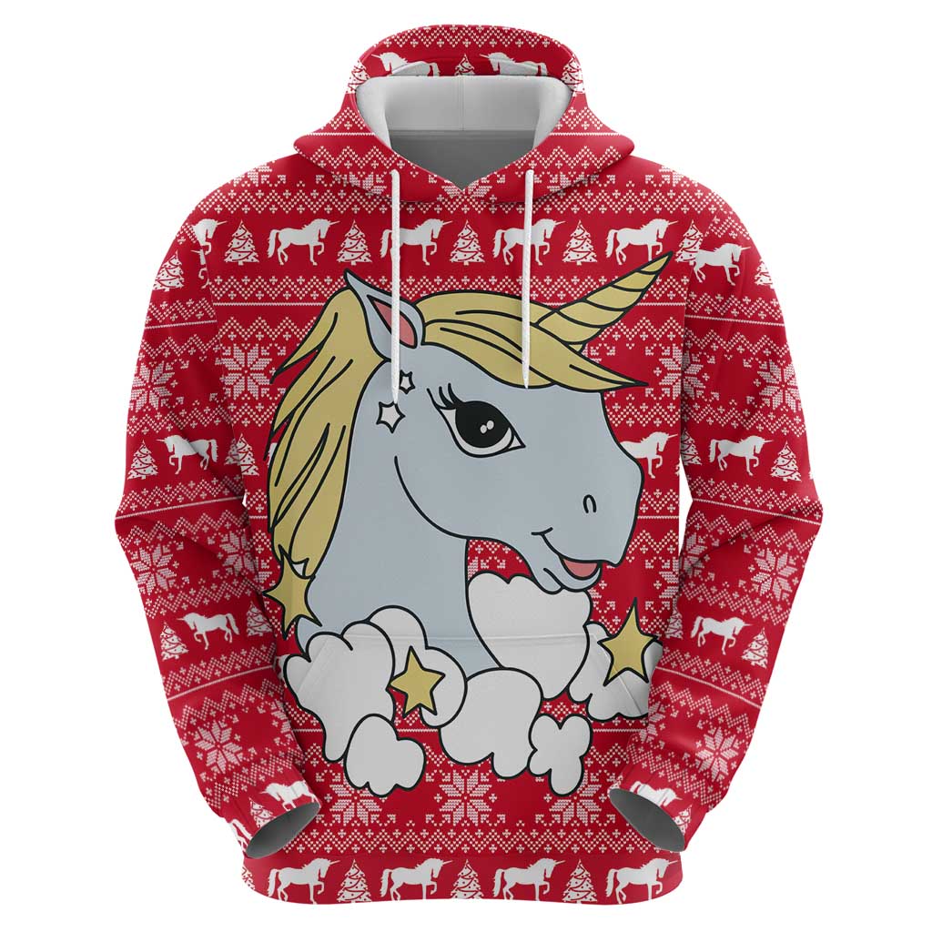 Lovely Unicorn Christmas Hoodie Xmas Holiday Patterns - Wonder Print Shop