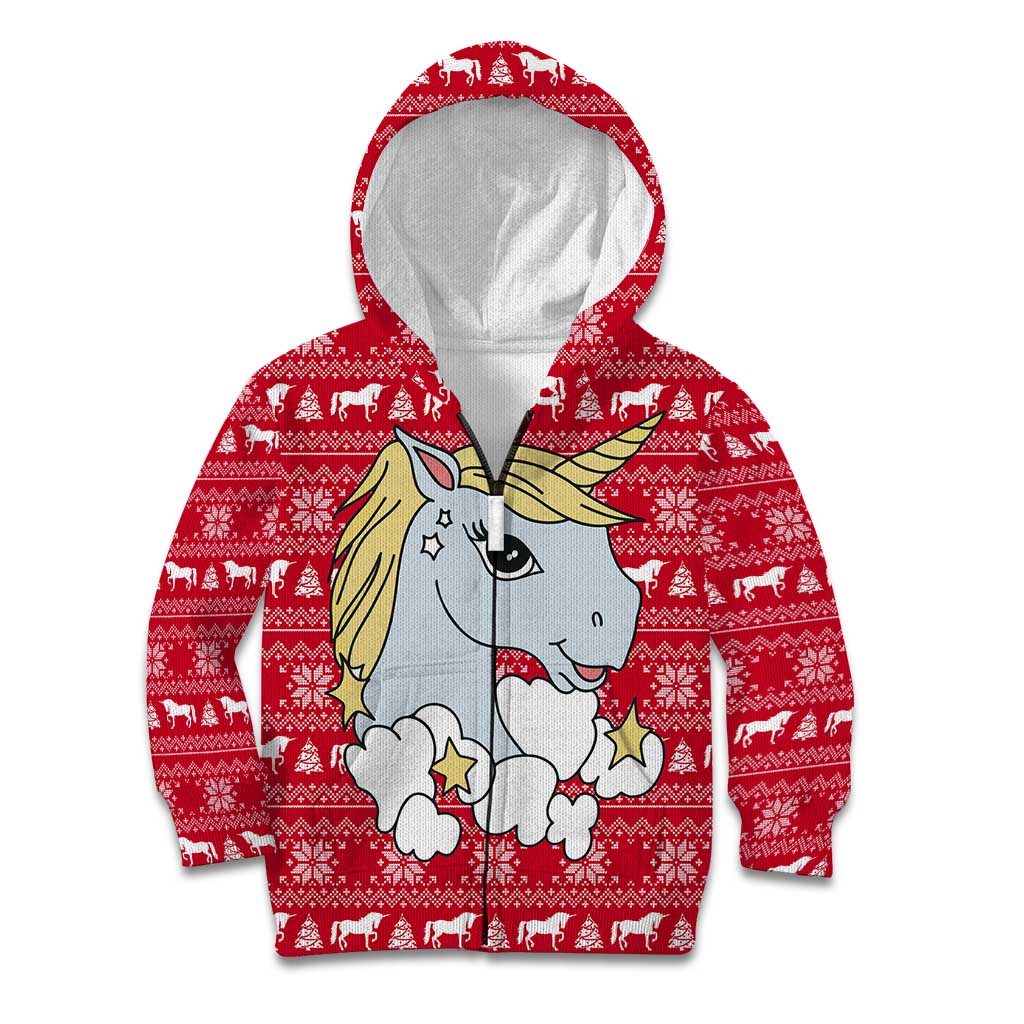 Lovely Unicorn Christmas Kid Hoodie Xmas Holiday Patterns - Wonder Print Shop