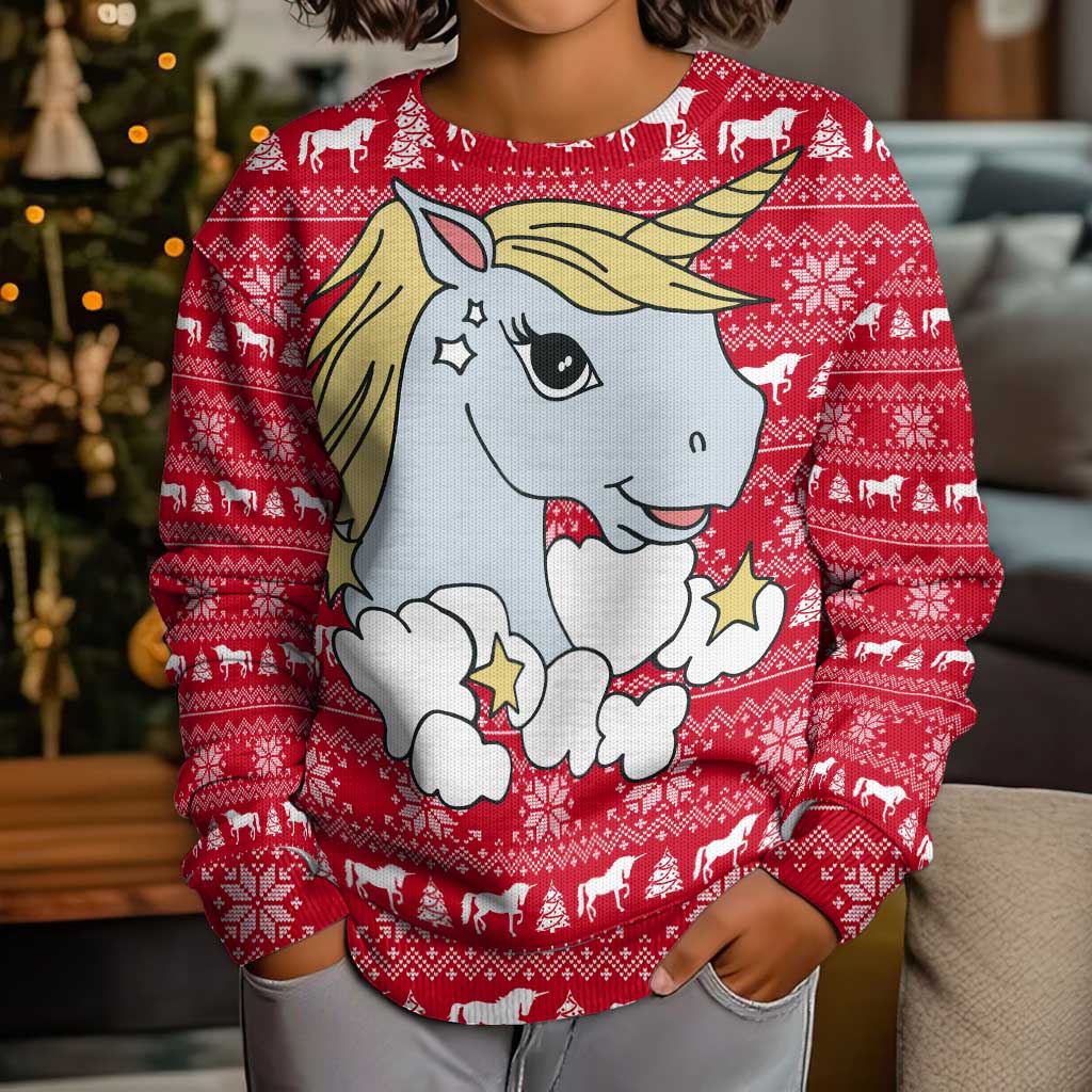 Lovely Unicorn Christmas Kid Ugly Christmas Sweater Xmas Holiday Patterns - Wonder Print Shop