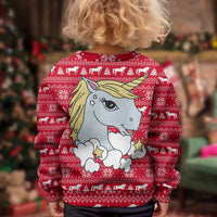 Lovely Unicorn Christmas Kid Ugly Christmas Sweater Xmas Holiday Patterns - Wonder Print Shop