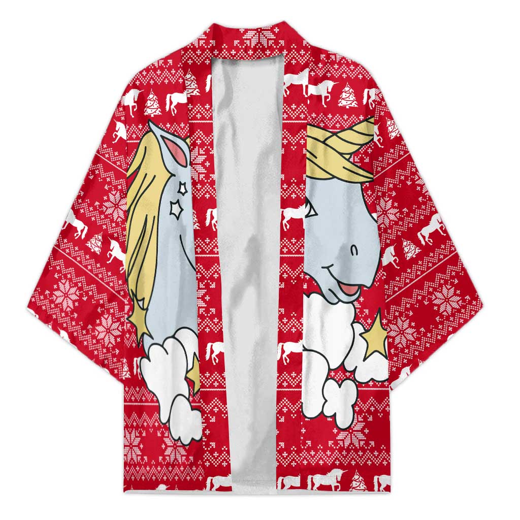 Lovely Unicorn Christmas Kimono Xmas Holiday Patterns - Wonder Print Shop