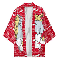 Lovely Unicorn Christmas Kimono Xmas Holiday Patterns - Wonder Print Shop