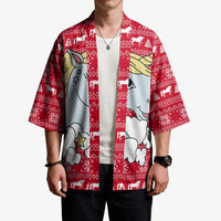 Lovely Unicorn Christmas Kimono Xmas Holiday Patterns - Wonder Print Shop