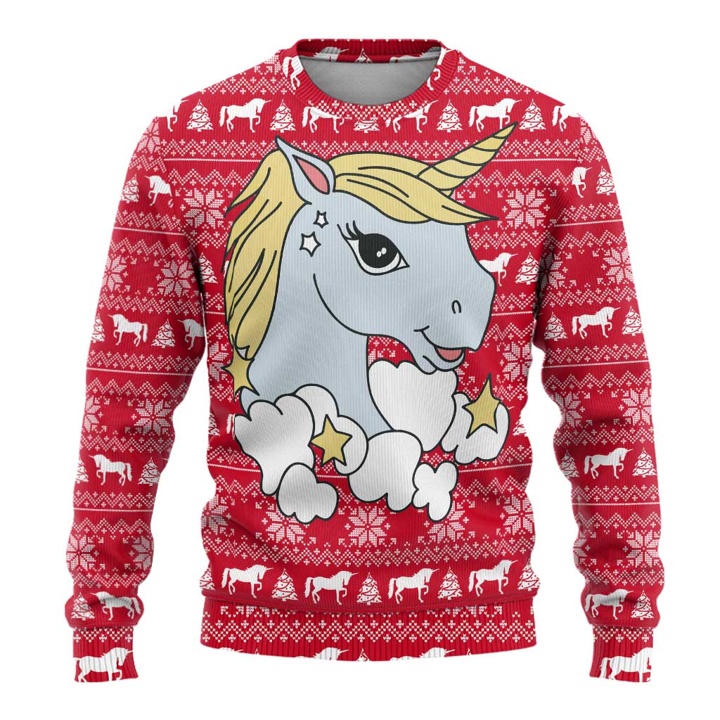 Lovely Unicorn Christmas Ugly Christmas Sweater Xmas Holiday Patterns - Wonder Print Shop