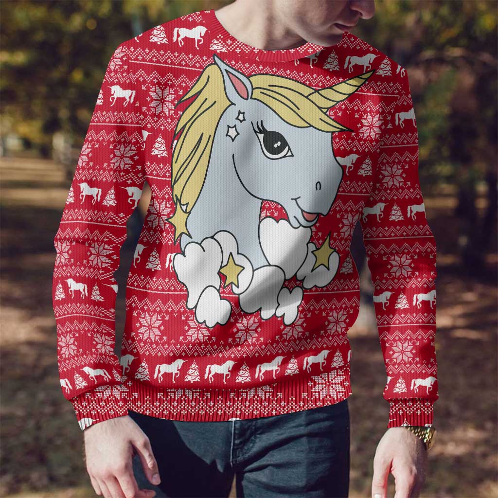 Lovely Unicorn Christmas Ugly Christmas Sweater Xmas Holiday Patterns - Wonder Print Shop
