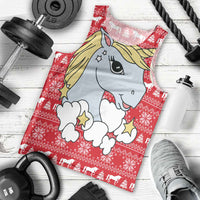 Lovely Unicorn Christmas Men Tank Top Xmas Holiday Patterns - Wonder Print Shop